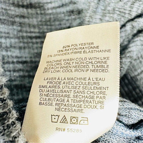 Express Women’s Sz Large Blue Cozy Soft Long Sleeve Drawstring Waist Top - Picture 7 of 7